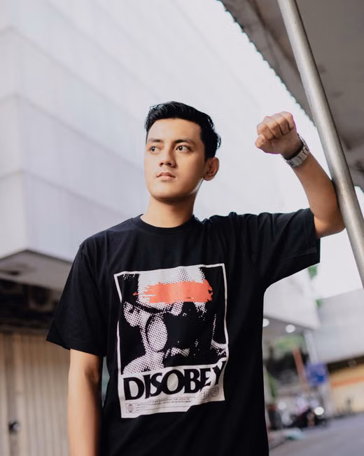 Camiseta Oversized Preta Estampada